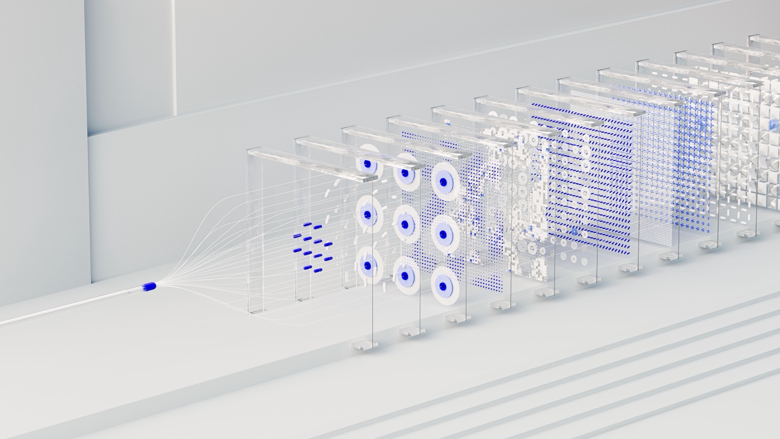 Exploded view of a GPU compute array